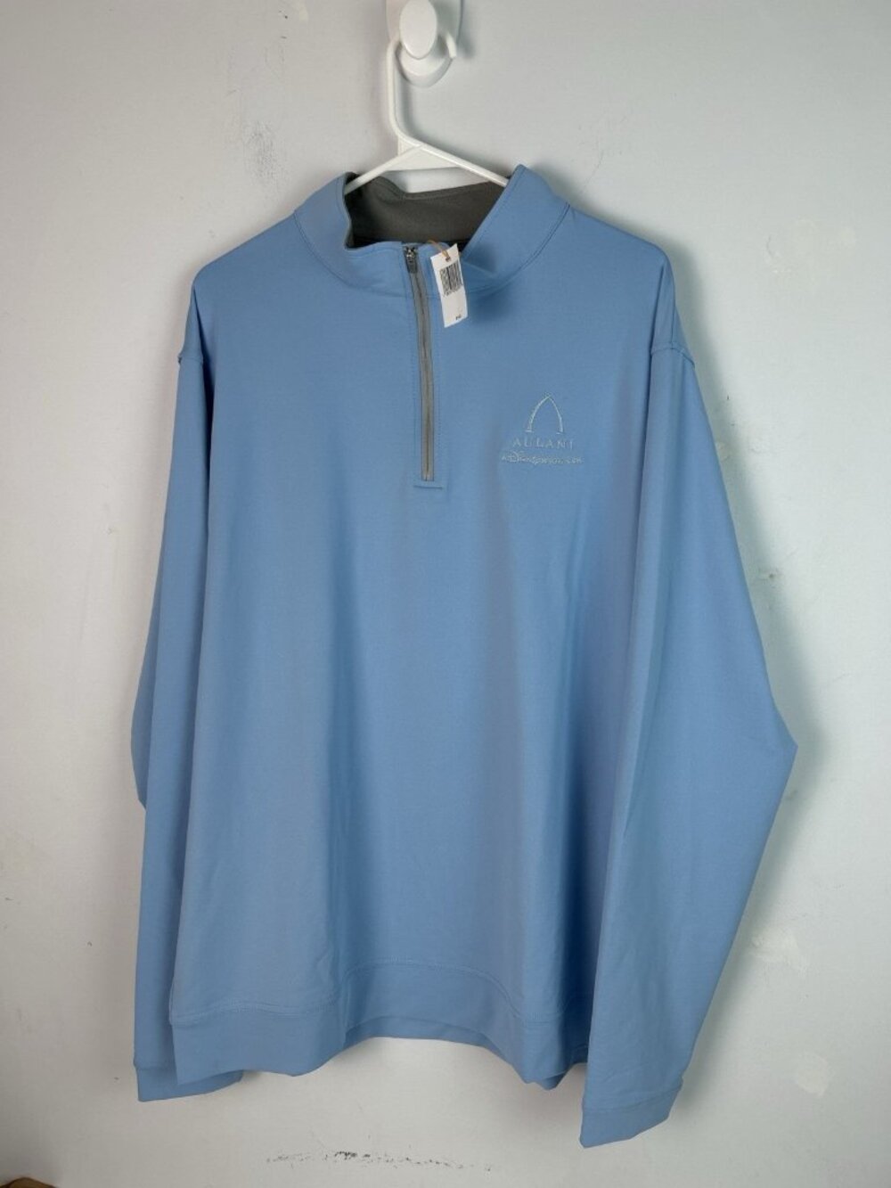 PETER MILLAR Quarter Zip Xl MEOEK40 Pullover Aulani Disney  Crown Sport NWT